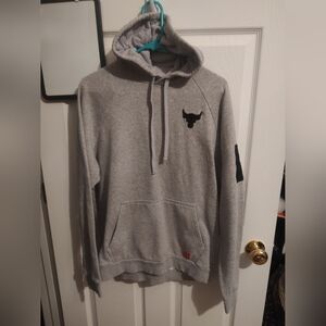 Under armour Gray Hoodie with Bull Logo
